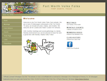 Tablet Screenshot of fortworthvolksfolks.com